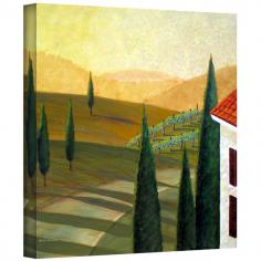 Herb Dickinson 'Tuscany Vinnicola' gallery-wrapped canvas is a high-quality canvas print depicting an overlooking view of a vineyard in the morning, before wine production is started. An evocative addition to any room. Artist: Herb Dickinson Title: Tuscany Vinnicola Product type: Gallery-wrapped canvas Style: Contemporary Format: Square Size: Large Subject: Landscapes Outer dimensions: 14 inches high x 14 inches wide, 18 inches high x 18 inches wide, 24 inches high x 24 inches wide, 36 inches high x 36 inches wide