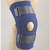 Safe - T - Sport Stabilizing Knee Support Black Large Neoprene sleeve with four flexible spiral stays for added medial/lateral stability. Removable horseshoe can be placed superior inferior lateral or medial depending on where support is needed. Two loop lock straps can be adjusted to give an intimate and comfortable fit. Sports neoprene with open patella and easy slip-on style provides compression with therapeutic warmth. Has a soft loop nylon lining. Easy slip on style. Color & Size - Black Large