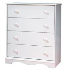 You can get elegant 4-drawer chest designed by South Shore Furniture which is casual attire for todays home made out of wood with rich multi step pure white finish provides 4 spacious drawers for ample storage and fresh clean lines profiled edges to highlight your babys bedroom decor. Fresh Pure White Finish. Wooden Knobs. 4 Spacious Drawers. Decorative Kickplate. Safe Corners. Goes Beautifully With Other South Shore Pure White Finish Items. Plank Effect. Child-Frendly Safety Catches On Drawer Glides. Manufactured From Engineered-Wood Products. Assembly Required. Finish: Pure White. Dimensions Overall: 31 W x 16 D x 36 H.