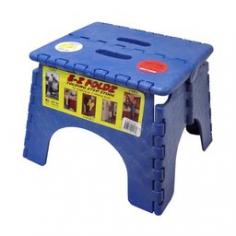 Durable 9-inch folding step stool Constructed from sturdy plastic with skid resistant top Weight capacity: 300 lbs. Available in black blue green red white and yellow Overall dimensions: 9L x 13.5W x 11.5 inches. Even a compact stool can raise you up to bold new heights! The B and R Plastics 9 in. EZ Foldz Step Stool makes it easy to reach any cupboard paint the ceiling clean a fan or help your kids reach the sink to brush their teeth. It folds easily for convenient space-saving storage and features a handle for comfortable carrying. Constructed of sturdy plastic with a skid resistant surface the B and R Plastics 9 in. EZ Foldz Step Stool is highly durable and above all else: reliable. Choose from a variety of finishes including black blue green red white and yellow and match your stool to your home decor. Measures 9L x 13.5W x 11.5H inches. About B & R Plastics IncB & R Plastics Inc is a privately owned company based out of Denver Colorado. These expert mold makers have been in the trade since 1982 their skills have only improved with time. There isn't a form of molding that they haven't touched; medical injection molding ceramics automotive and more are all second nature to this crew. Their innovative designs and affordable prices have made B & R Plastics a name customers can depend on for all of their plastic needs. Color: Blue.