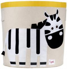 Help your kids clean up their act with our cute animal storage bins. Well sized for storing toys, books or laundry our storage bin measures 17.5 in height and 17 in diameter. Made of a cotton canvas our bin is tough enough to hold whatever you throw in it but cute enough to complement the best dressed home. A great space saver our bin folds easily away when not in use. The 3 Sprouts storage bin is a perfect gift for babies, toddlers and kids. Measures 17.5? Height x 17? Diameter. Made of 100% cotton canvas, 100% polyester felt applique, and 100% polyethylene coating (on inside). exterior - spot clean only. interior - fully coated on the inside, each bin easily wipes clean using a damp sponge.