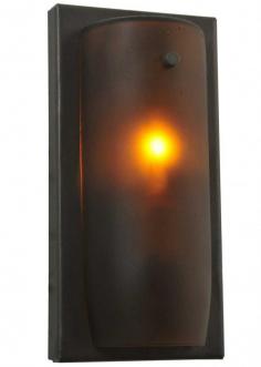 The Contemporary one light wall sconce will enhance your home's dÃ cor. Style: Contemporary Fixture Type: One Light Wall Sconce Color: Amber Sandblasted Size: 8" H x 4" W x 2.25" D Bulb: 1 x 60 watt Candle Warranty: Limited 1 Year Warranty This is a Custom Crafted Item. Orders normally ship within 4-6 weeks, please allow 5 - 7 weeks for delivery. Every Meyda Tiffany item is a unique, handcrafted work of art. Natural variations, in the wide array of materials that we use to create each Meyda product, making every item a masterpiece of its own. Images provided are a general representation of the product, please allow for slight variations in color and design. Celebrating its 40th anniversary, Meyda is celebrated world-wide for their extraordinary craftmanship. Art & Home is pleased to offer these amazing products, and we're sure you and your family will enjoy them for generations.