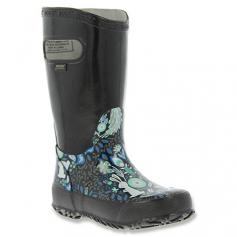 Rainy-day perambulations will take longer when she's wearing the Bogs Rainboot Forest boot, due to increased puddle splashing. This waterproof, pull-on girls' boot features a whimsically printed natural rubber construction to keep her dry in soggy weather. Side handles make entry a breeze; the Max-Wick lining wicks moisture as DuraFresh treatment controls odor. The Bogs Rainboot has a non-marking, grippy rubber outsole to keep her on her feet.