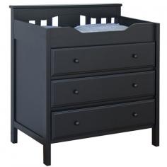 Jayden Changing Dresser with three drawers. Includes pad so its a changer as well. Great safety feature, this item is tip proof! That's engineering for baby. That's Jayden.