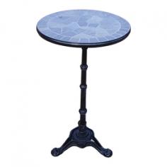 Durable rust-resistant cast aluminum construction. Hardened powder-coat Black finish. 26-inch-diameter round table with natural stone tabletop. Minor assembly required. Dimensions: 26 dia. x 42H inches. Not only will the Oakland Living Stone Art Bar Height Patio Dining Table be the highlight of your balcony or patio, it will also be the talk of your neighborhood. A charming combination of timeless elegance, contemporary charm, and practical function, this bar-height dining table is hand cast from rust-resistant cast aluminum and sports a natural stone tabletop. The hardened powder-coat Black finish is fade, chip, and crack-resistant and retains its beauty even after seasons of use. About Oakland LivingSpecializing in the creation of top-notch cast aluminum, iron, resin wicker, and stone outdoor furniture and accents, Oakland Living has been in the outdoor-furniture manufacturing business for over 15 years. From garden stones to complete furniture sets, they're renowned for their ability to provide their customers with high-quality pieces at a great price. A 72,000-square-foot distribution center, located in Rochester, MI, houses a supply of their best sellers, making it easy and convenient to ship items quickly to customers across the nation.