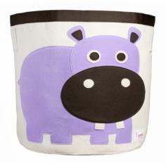 Aw, who could resist putting toys in a storage bin that's this cute? Keep your child's room tidy in style with the Purple Hippo Storage Bin from 3 Sprouts! This adorable organic bin makes it easy to convince kids to clean up. It's perfectly sized for toys or laundry, measuring 17" x 17", and it collapses flat for easy storage when you're not using it. The Purple Hippo Storage bin is made from 100% organic cotton canvas, decorated with eco-spun felt appliques. Perfect for any kids' room. Great baby shower gift!