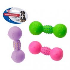 * Dog toy * Textured center massages the dogs gums while they play * Squeaker inside for added fun * Assorted colors(NO CHOICE IN COLOR) * Vinyl * 6