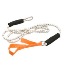 Color-coded bungee cords can be used for both upper and lower body exercises. Cords have a snap hook on one end to attach to the D-ring handles, straps or mounts. A multi-fitted color-coded webbing loop AND nub is on the other end. Grip the loop, use as a foot stirrup, or place the nub in a door jamb. The Cando bungee system is versatile! All Cando exercise products are CE certified. There is no actual image of this item. The image shown is representative only. The actual item will be gold.