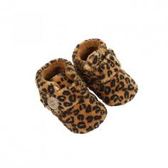 UGG AustraliaBixbee Leopard-Print Terry Cloth BootieDetailsLeopard-print cotton terry cloth UGG baby booties. Grip closure with UGG logo patch. Padded insole. Outsole with floral grips. Imported. Sizing Note: Toddler sizes end in "T"; Youth sizes end in "Y". Toddler sizes are smaller than youth sizes. Designer About UGG Australia: When an Australian surfer visited the U.S. in 1978 and brought his home country's sheepskin boots with him, the idea for UGG Australia was born. With comfort and luxury as its two watchwords, UGG Australia soon built a stellar reputation in both categories. Beyond the well-known sheepskin boots spotted on a who's who-list of Hollywood stars, UGG Australia also features styles such as knit boots, shearling slippers, and leather hiking boots for men and women. Plus, there's a children's collection with wee sheepskin boots and even Mary Jane-style walking shoes.