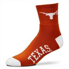 Head to toes. Being a fan means dressing up and down in your favorite team's gear. Why should your feet be left out? So what are you waiting for? Pick up these For Bare Feet Texas Longhorns socks right&hellip;NOW! Note: Men shoe size 8-13 order large, women shoe size 6-11 and youth shoe size 5-10 order medium. Product Features Official team logos on the ankle and arch Coordinating heel and toe color Ribbed ankle Fabric & Care Polyester/nylon/spandex/rubber Machine wash Imported Promotional offers available online at Kohls.com may vary from those offered in Kohl's stores. Size: M. Color: Orange. Gender: Male. Age Group: Kids. Material: Polyester/Nylon/Spandex.