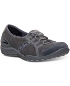 Choose comfort with these women's Skechers Breathe Easy slip-on shoes. SHOE TECHNOLOGIES Relaxed Fit design for a roomy, comfortable fit Memory foam cushioned comfort insole Elastic bungee laces Shock absorbing midsole Stitched accents SHOE CONSTRUCTION Suede, mesh, synthetic upper Fabric lining Rubber outsole SHOE DETAILS Slip-on Memory foam footbed Size: 8.5. Color: Grey. Gender: Female. Age Group: Kids. Pattern: Solid. Material: Synthetic/Foam/Suede.