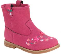She'll make everyone smile with the cute Elsa 2 boot! Faux leather upper with embroidered floral detail. Dual finger tabs for pull-on ease. Soft fabric lining and cushioned footbed. Light yet durable synthetic outsole. Imported. Measurements: Heel Height: 3 4 inWeight: 11 ozCircumference: 9 1 2 inShaft: 5 inProduct measurements were taken using size 2 Little Kid, width M. Please note that measurements may vary by size.