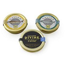 .product Info. item Description p { margin: 0 0 10px! important; overflow: hidden; } .product Info. item Description img { margin: 0 25px 33px 0; } .product Info. item Description li { margin: 0 0 10px 25px; } The perfect combination of world-class luxury in this caviar trifecta. You will get three varieties: Northern Divine Organic Caviar, Osetra Sturgeon Caviar and Siberian Sturgeon Caviar. Northern Divine Sturgeon Caviar is North America's only Certified Organic caviar. It's award-winning and raised without the use of hormones, GMOs, steroids, or antibiotics. The taste is sublime. Osetra Sturgeon Caviar is derived from original Caspian Sea sturgeon, known as the Diamond Sturgeon Caviar, sought after for centuries by kings and emperors alike. Siberian Sturgeon Caviar, known as the Mother sturgeon, was also derived from Caspian Sea sturgeon and are sustainably farmed in Germany. About Organic Caviar Organic caviar tastes better, is safer to eat as it does not contain harmful chemicals, and is better for the environment. They are lightly seasoned with salt to bring out the natural flavors, resulting in caviar that is rich and buttery with a fresh ocean flavor. The freshest, tastiest caviar you will ever experience. Health Benefits Caviar is a source of vitamins and minerals, including omega-3, which helps to promote a healthy nervous, circulatory and immune system. One serving of caviar has an adult's daily requirement of vitamin B12. Other nutrients included are iron, magnesium, selenium and vitamins A, E, B6. How to Enjoy Place a tiny amount of caviar onto your tongue using a mother-of-pearl spoon, gently crush the eggs on the roof of your mouth and swirl like you would a fine wine. You will experience a rich creamy texture, smooth mouthfeel and fresh, nutty, buttery ocean flavor as the eggs melt on your tongue. Build your own canap&eacute; by carefully spooning the caviar onto a blini or t