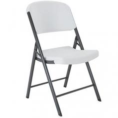 LXT1284: Features: -Set includes 4 chairs. -Frame material: Powder-coated steel. -Seat and back material: High-density polyethylene (HDPE). -Seat and back color: White granite. -Frame color: Gray. -Superior cross brace inserted into tubing and welded at two points for added durability and strength. Country of Manufacture: -United States. Frame: -Metal. Seat Material: -Plastic/Resin. Color: -White. Outdoor Chair: -Yes. Leg Caps: -Yes. Number of Items Included: -4. Dimensions: -Frame tubing diameter: 1.3 x 0.7. -Weight capacity: 500 lbs. Overall Height - Top to Bottom: -34. Overall Width - Side to Side: -20. Overall Depth - Front to Back: -18. Seat Height: -17. Seat Width - Side to Side: -18. Seat Depth - Front to Back: -20. Leg Height: -30. Back Width: -18. Overall Product Weight: -11.3 lbs.