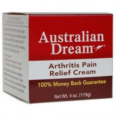 Experience Pain Relief with No Odor, Burning or Staining! Odor Free! Capsaicin Free! No Colored Dyes! HOW IT WORKS Australian Dream Pain Relieving Arthritis Cream &reg; is an external analgesic for the temporary relief of the minor aches and pains of muscles and joints associated with arthritis. The active ingredient in Australian Dream & reg is histamine dihydrochloride which eases pain through vasodilation. Vasodilation provides pain relief by widening the blood vessels which increases blood flow to the specific area of your pain. A TRUSTED PRODUCT Australian Dream Pain Relieving Arthritis Cream &reg; has been a popular product in health food stores not only for what is does, but for what it doesn't do. Australian Dream &reg; has NO ODOR! A number of products use ingredients which may have a strong smell. Australian Dream &reg; will not burn your skin. And Australian Dream & reg uses no colored dyes that could stain your skin and clothing. NOTE: 100% Money Back Guarantee as backed by Nature's Health ConnectionIf you are not completely delighted with any of Nature's Health Connection's products, for any reason, please call 911 Customer Care toll free at 1-800-883-9112 9am-5pm Monday-Friday EST. for a full refund - even if the product is opened. Shipping charges will also be reimbursed. This is an exception to 911HealthShop's standard return policy and applies to Nature's Health Connection's products only. Australian Dream Arthritis Cream &reg; by Nature's Health Connection - 4oz.