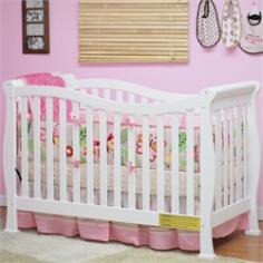 Includes guard rail. Can be converted from crib to toddler daybed or full-size bed. Four level mattress height adjustment. Sleigh side panel. Non-toxic easy-care finish. Heavy duty 13.5 gauge coil mattress. Border wire for extra strength and support. Vinyl cover with cloth binding for tear and water resistance. CPSC and JPMA Certified. One year limited warranty on crib. Made from solid wood and vinyl. Crib: 58 in. L x 30 in. W x 40 in. H (62 lbs.). Mattress: 53 in. L x 28 in. W x 7 in. H (17 lbs.). Crib Assembly Instructions. Crib Safety: ivg Stores cares about the safety of the products we sell especially for your new little one. We work closely with our manufacturers and only carry those items which meet or exceed federal and state laws. If you are considering buying a new crib or even using a previously owned or heirloom crib, we recommend you visit cribsafety.org to learn more about crib safety. The Nadia 3-in-1 is simple yet stylish design is perfect for every nursery!