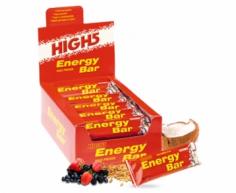 EnergyBar is a healthy snack with a balance of simple and complex carbohydrate from fruit and grains that taste great. Each bar provides one of your 5-a-day fruit / veg portions. It's moist easy to chew does not melt in the heat or become hard in the cold. Designed for sports use EnergyBar has been used for: long distance triathlons enduro MTB events hill walking multi-day endurance racing Cyclo' Sportives hill walking trekking to the poles cross pacific rowing and swim meets. It's also great as part of a carbo-loading diet. Key Features: Simple and Complex carbs. Fruit & grain. Provides one of your 5-A-Day. Easy to chew. With natural flavours. No artificial colours preservatives or sweeteners. Suitable for vegetarians and vegans. For your next big event or race download the free High5 Advanced Nutrition Guide for your sport/bodyweight/event distance from www. highfive. co. uk.