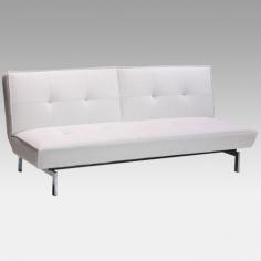 Position dimensions below. Sofa in white for chic, urban decor. Simple, chrome-finished metal legs. Sofa converts to sleeper quickly and easily. Multiple conversion positions. Hidden support leg for added stability. Rich, tufted, faux leather seat and back. Do you have limited space? Are you expecting guests? The DHP Belle White Faux Leather Convertible Sofa is your one-stop solution for stylish accommodation of overnight guests. Crafted with contrasting, complementary, chrome-finished metal legs and white, faux leather upholstery, this sofa is a great place for long conversations or film nights. In a matter of seconds, this sofa turns into a sleeper to provide guests a stylish place to rest. Multiple conversion positions make visitors comfy as they can adjust the settings to their personal liking. Conversion Position Dimensions: Sofa dimensions: 74L x 33.5W x 31.1H inches Sleeping dimensions: 74L x 44.1W x 15H inches About Dorel IndustriesFounded in 1962, Dorel Industries is a family of over 26 brands, including bicycle brands Schwinn and Mongoose, baby lines Safety 1st and Quinny, as well as home furnishing brands Ameriwood and Altra Furniture. Their home furnishing division specializes in ready-to-assemble pieces, including futons, microwave stands, ladders, and more. Employing over 4,500 people in 17 countries and over four continents, Dorel is renowned for their product diversity and exceptionally strong commitment to quality.