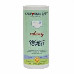 California Baby's silky organic Calming Non-Talc powder contains a luxurious level of gentle yet effective essential oils like tea tree and French lavender. This powder may be used daily or as needed to soothe chafing due to diaper or clothing. Brand: California Baby Calming Non-Talc 2.5-ounce Powder Model: 506-2-5 Scent: French lavender Ingredients: Cornstarch, tapioca starch, kaolin clay USP, sodium bicarbonate USP, rice concentrate, pure essential oil of Lavender, tea tree, Clary sage Container material: Plastic Certified USDA Organic Absorbs moisture and eases chafing in the diaper area and chubby folds No talc means no danger to baby's breathing French lavender and tea tree for a beautiful scent and complete efficacy Shaker canister has two dispensing sizes, light or heavy sprinkle Age appropriate: Newborn and older Safety: For external use only. Keep out of reach of children. We cannot accept returns on this product.