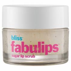The only scrub that polishes your pout for a smooth finish that actually helps lip colour last longer this bliss fabulips sugar lip scrub nourishes and conditions lips to leave you with a polished pout! Designed to recreate one of bliss spa's most popular and unique treatments the bliss fabulips sugar lip scrub gently buffs away dry flakes to nourish and smooth lips. Featuring finely granulated sweet sugar almond and walnut shell the vanilla and orange flavoured formula gently exfoliates to remove dry areas while jojoba seed olive oils and cocoa butters and vitamins A C and E nourish and condition. Read our lips: this scrub is the simplest way to an enviable pout! Directions of use: For a polished pout apply in a light circular motion then tissue off with a wash cloth.