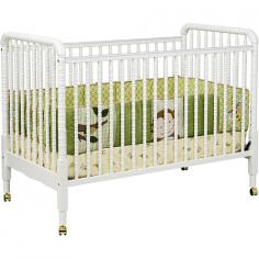 A truly timeless classic, the Jenny Lind is a beautifully crafted crib that finds its inspiration in yesteryear with its multitude of fully turned spindles and extra sturdy construction. An adjustable 4 level mattress spring system allows you to adjust the height to your infant's growth. Includes casters for easy mobility. Features: Stationary side crib with no moving parts Safety nylon polymer hardware and release mechanism Locking Caster wheels Metal mattress support that can be adjusted to 4 levels to adjust to your growing baby Converts to day bed or toddler bed with Jenny Lind Crib Conversion Rail M3199, sold separately. Lead and phthalate safe Non-toxic finish Made of solid Asian hardwood JPMA Certified Assembly required Dimensions: 54.75" x 30.375" x 41.125" Gift Wrap not available.