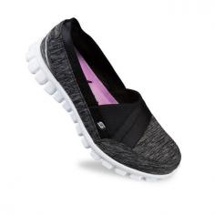 Keep up the pace in style and comfort with these women's Skechers EZ Flex 2 Fascination shoes. SHOE FEATURES Memory Foam cushioned comfort insole Elastic gore for easy on, off EZ Flex 2 design flexible traction outsole SHOE CONSTRUCTION Fabric upper Fabric lining TPR outsole SHOE DETAILS Round toe Slip-on Memory foam padded footbed Box ID: 923 Size: 5.5. Color: Black. Gender: Female. Age Group: Kids. Pattern: Solid. Material: Foam.