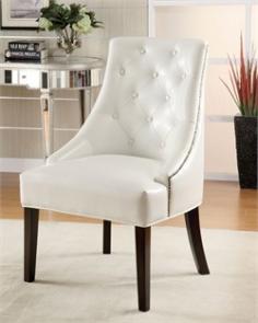 Turn heads with the elegant design of this Coaster accent chair. PRODUCT FEATURES Padded seat and back add comfort. PRODUCT DETAILS 38"H x 27"W x 25"D 18-in. seat height Weight capacity: 350 lbs Frame: wood Upholstery: leather Fill: foam Assembly required Wipe clean MODEL NUMBERS White: 900283 Black: 900285 Promotional offers available online at Kohls.com may vary from those offered in Kohl's stores. Size: One Size. Color: White. Gender: Unisex. Age Group: Adult. Material: Leather/Foam/Wood.