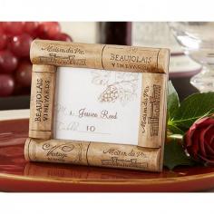Vive la romance of French wine, old country vineyards, and the luscious harvest. Every bottle has its cork, usually popped for pleasure and celebration-uncork it all at your celebration with a picturesque party favor. Cork-inspired resin frame beautifully etched to resemble corks from French wineries. Frame measures 2 3/4in. h x 3 3/4in. w. Place card is included. Sold in a pack of 40. Ground shipping is available for this item (Expedited shipping is not available). *Sorry, we are unable to ship this product to HI, AK, AE, Guam, Canada or Puerto Rico