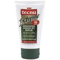 Extreme Scrub: Medicated poison ivy scrub that will remove urushiol oil and its unique homeopathic formula contains an active ingredient to relieve itching and soothe the burning rash. Outdoor Skin Cleanser: Use to remove the rash causing oil urushiol. Apply to dry skin for two minutes and rinse with cool water or wipe off with a cloth. When used within 2-8 hours after exposure Tecnu can remove urushiol oil before the rash begins. Once the rash has started it helps remove any free oil on skin allowing the natural healing process to begin. Anti-itch Gel: Stays where you put it. The clear hydrocortisone-free antihistamine gel dries quickly leaving an invisible anti-itch skin protectant shield on your tender skin.