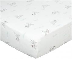 Style, comfort, and functionality come together beautifully with the Aden + Anais 100% cotton muslin fitted crib sheet. Wonderfully soft and the ultimate in breathability, cotton muslin is the ideal fabric to keep baby warm in winter and cool in summer. So every night will be dream like for baby and you. Available in single packs. Breathable: open-weave allows liberal airflow. Year-round comfort: warm in winter, cool in summer. Tailored fit: fits standard crib mattress (50" x 28") Machine washable: softer with every wash.