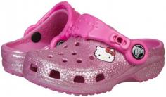 Crocs Hello Kitty Glitter Clog (Infant/Toddler) - Party Pink Crocs, Inc. is a rapidly growing designer, manufacturer and retailer of footwear for men, women and children under the Crocs brand. All Crocs brand shoes feature Crocs' proprietary closed-cell resin, Croslite, which represents a substantial innovation in footwear. The Croslite material enables Crocs to produce soft, comfortable, lightweight, superior-gripping, non-marking and odor-resistant shoes. These unique elements make Crocs ideal for casual wear, as well as for professional and recreational uses such as boating, hiking, hospitality and gardening. The versatile use of the material has enabled Crocs to successfully market its products to a broad range of consumers.