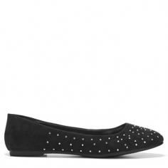 Sparkle with the fun Casii Embellished Flat from Madden Girl. Microsuede upper in a casual flat style with a round toe Slip-on entry Rhinestone embellishments Smooth lining cushioning insole TPR outsole