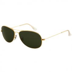 Amidst a sea of newcomers, Ray-Ban sunglasses stand out. Their legendary status was first cemented in 1937 with the introduction of sunglasses built for U.S. fighter pilots: the Aviator. Then came the Original Wayfarer-simply the most recognizable style in the history of sunglasses. And now, you can get these iconic shades in a wide range of styles and colors. The Ray-Ban Cockpit Sunglasses combine the strengths of the original Aviator with less dominant lenses for a more contemporary look. The metal frames feature adjustable nose pads. The G-15 lenses (which have color sensitivity similar to the human eye) absorb 85% of visible light and transmit color like our eyes do for more natural vision. The Ray-Ban logo is displayed on a lens and the nose pads. All Ray-Ban sunglasses include a storage case and cleaning cloth. Made in Italy. Metal frames Adjustable nose padsG-15 lenses Ray-Ban signature logo on lens and nose pads Includes storage case and cleaning cloth Manufacturer style #: RB3362.