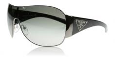 Prada Sunglasses are made of high-quality materials and possess distinctive styles. Prada PR 57LS shield type sunglasses give you a bold and sophisticated look. This unisex eyewear comes with an original Prada carrying case, cleaning cloth, and certificates. Its metal frame is available in brass, silver, ivory, shiny gunmetal, and crystal-bilberry colors, giving it a glossy finish. Frames cannot be fit with prescription lenses.