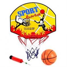 KT Sport Hoop & Backboard Children's Kid's Toy Basketball Playset-Hang Up Basketball Backboard, Hoop, Net, Ball-Comes with Hand Pump-Backboard Measures 15.5 x 12.5-Hoop Diameter: 9