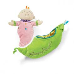 Snuggle Pods Pea Snuggle Pods Pea is super soft and comes in her own satin-lined peapod. The special design and research-proven features of the toy stimulates and nurtures kids' imagination. Babies can easily tote or tuck it and play. It's made of surface washable fabrics which makes cleaning it easier, too. Why You'll Love It: Baby's first super soft, baby toy comes in a cute satin-lined peapod of her own. Age: 6 months and up Features Easy for baby to tuck and tote Made of soft, surface washable fabrics Innovative design that engages child's attention Research-proven developmental features Fosters early development of nurturing skills Encourages imaginative play ABOUT MANHATTAN TOY Play is discovery and exploration, and joy, and growth, and learning, and so much more. And for us play is serious work. So when we bring play to life, we do it with a commitment to the finest in craftsmanship and creativity. All of our products, from the newest concepts to our time-tested classics, are innovatively designed to inspire imaginative play and delight our consumers large and small. Originality Founded in 1979 by Francis Goldwyn (grandson of motion picture studio owner Sam Goldwyn), Manhattan Toy pioneered the use of non-traditional fabrics in toy design and introduced delightful new body styles in soft toys. Although Goldwyn is no longer involved in the ownership of Manhattan Toy, we remain true to his vision of marching to the beat of a different (toy) drum. Developmental Value Play is not only fun, it's essential to a child's cognitive, emotional, and social development. Our design process blends science and whimsy to produce toys that offer children a rich array of visual and tactile stimulation and unlimited opportunities for imaginative exploration. Quality & Safety Our unsurpassed quality standards ensure that our toys are both durable and safe. Prior to manufacture, each Manhattan Toy design is thoroughly tested to comply with the most rigorous international standards for children's products. Our quality assurance team continually reviews designs and procedures to ensure that products exceed both existing and new safety regulations.