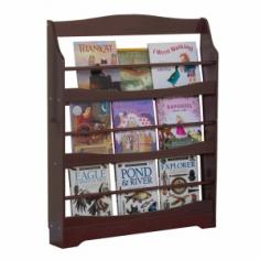 Mounting hardware secures the rack to the wall for added safety. Open back help to coordinate the overall room accent. Warranty: One year. Made from durable engineered wood. Assembly required. 33 in. W x 6 in. D x 43 in. H (10 lbs.). Designed to hold books face forward, this bookrack keeps favorite titles on display and has a dowel so books remain upright.