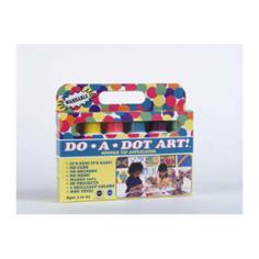 Are messy art projects driving you dotty? Let your kid paint without the spills or the cleanup with Do-A-Dot paints! These paint markers subtract brushes and water from the equation, and make neat, solid circles that allow for all kinds of artistic expression - patterns, borders, pointillism, and more. They're easy to use, they don't dry out, and the paint is easy to wash off of your little artist's hands. The Do-A-Dot Art Brilliant set of six comes with Do-A-Dot paints in teal, violet, lime green, pink, brown, and brilliant sunflower yellow - the perfect colors for spring flowers (and maybe a doggie, too). Each marker/paint bottle is 2.5 ounces. Recommended for ages 3 and up. WARNING: CHOKING HAZARD - Small parts. Not for children under 3 years.