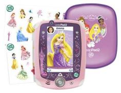 Only the best for your princess! Experience limitless learning and fun with a beautiful Disney Princess themed LeapPad2 learning tablet, carrying case, homescreen wallpapers and stickers! LeapPad2 Explorer inspires kids to imagine and explore with front-and-back cameras and video recorders, 4GB memory and a library of 325+ cartridges and downloadable apps, including eBooks, videos, music, creativity apps and more! This special Disney Princess bundle features: a custom-decorated LeapPad2 tablet with a pearlescent pink frame and beautiful Disney Princess filigree; a protective carrying case; seven exclusive Disney Princess wallpapers that allow you to customize the homescreen of your LeapPad2 tablet with your favorite princesses (Cinderella, Ariel, Belle, Aurora, Tiana, Snow White, Rapunzel two Disney Princess sticker sheets and five included apps: Pet Pad, LeapFrog Learning Songs, Art Studio, one app of your choice and the all-new Cartoon Director app, which lets you create, direct and narrate your very own movies! (Requires 4 AA batteries, not included.) Children ages 3 to 9 can explore a library of 325+ LeapFrog Explorer cartridges and downloadable apps, including videos, music, creativity apps, educational games and innovative eBooks, which provide a fully interactive reading experience with visual say-it, sound-it support and state-of-the-art gameplay! (Additional cartridges and apps sold separately.) Capture your world in two ways with front and back cameras/video recorders! Trace, create and play by using your finger or the included stylus on the brilliant 5" touch screen, control the action in games with motion-based play and record your own voice with a built-in microphone! Draws from more than 2500 skills in subjects like reading, art, music, language and culture, science, geography, mathematics, health and more. LeapPad2 automatically adjusts learning to each and every child, asking more challenging questions as children's skills develop. Progress is remembered from game to game so the learning and fun keep moving forward! Parents can connect to the free, online LeapFrog Learning Path to see specific details of their child's learning progress and share achievements and artwork with family and friends.