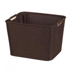 Linen bin for pillows, sweaters, and more. Coffee linen tapered bin with metal frame. Medium-finish wooden handles. Also great for storing children's toys. Dimensions: 15.75W x 13D x 11H inches. Kids toys, magazines, winter wear, and more can be stored in the 15.75 in. Coffee Linen Bin with Wood Handles. This handsome bin is incredibly sturdy, with a metal frame for added stability with stylish and comfortable wooden handles that perfectly complement the rich coffee linen. It's an ideal storage unit for easy-access items that you use frequently. Think of all the pillows, scarves, mittens, shoes, blankets, and other items that you have crammed in shelves or cluttering corners that could use a beautiful storage bin like this one! Measures 15.75W x 13D x 11H inches. About Household EssentialsHousehold Essentials is a bold, bright, and innovative company, working hard to bring you the foundations and modern innovations of laundry and storage essentials. Over 200 years of experience provide the company with the vision necessary for creating the perfect products for you and the credentials worthy of winning Cradle to Cradle's Silver Certification. Let Household Essentials accompany you into the future while offering you the means to have a wonderfully efficient home today.