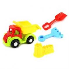 Fun Classic Dump Truck Children's Kid's Toy Beach/Sandbox Truck Playset-Comes w/ Toy Truck, Sand Mold, Hand Tools-Tools: Hand Scooper and Rake-Have Fun in the Sun!