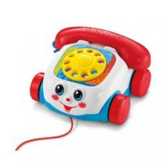 Kids love to chat on the phone and this classic, roll-along pull-toy with a friendly face, and eyes that move up and down when the toy is pulled along makes it even more fun! Since 1930, Fisher-Price has been in business to create toys that fascinate and stimulate a child's imagination. Fisher-Price was founded in 1930, hardly the best time to launch a new business as the shadows of the Depression still loomed over American business. Still, Herman Fisher, Irving Price and Helen Schelle combined their diverse manufacturing and retailing experience to create a toy company and confidently brought 16 wooden toys to the International Toy Fair in New York City. The whimsical nature and magical surprises of those first Fisher-Price toys quickly caught on and became the hallmarks of Fisher-Price ever since. Fisher-Price believes in the potential of children and in the importance of a supportive environment in which they can grow, learn, and get the best possible start in life. Fisher-Price supports today's families with young children through our breadth of products that includes GeoTrax, Imaginext, Little People, Laugh and Learn, Thomas the Tank, Thomas and Friends, Elmo, Dora the Explorer, Go Diego Go, Sesame Street, Smart Cycle, Ni Hao Kai-Lan, Toy Story and other learning toys and pretend play items.