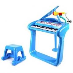Classical Elegant Piano Toy Keyboard Musical Instrument Play Set-37 Key Piano with Microphone and Stool, Stop Button Will Stop All Functions, Flashing Colorful Lights-Records & Playbacks your Little One's Custom Music! Switch Between Piano, Organ, Violin, Bell, Music Box, Guitar, Mandolin, Trumpet Sounds! Switch Between 8 Rhythms: Slow Rock, Rock, Newnew, Disco, March, Waltz, Samba, Blues-Volume Up/Down Button, Tempo Up/Down Button, Flip Up Piano Lid with Lid Prop, Can Be Used for Storage-Easy to Assemble! Approx. Assembled Dimensions: 14 Long x 18 Wide x 23 Tall, Stool Dimensions: 9 x 9 x 8, Requires 6 AA Batteries to run (not included)