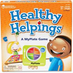 Fun, interactive game teaches children to build a healthy plate of food to encourage a healthy diet. Plus, this game provides a visual tool to help students understand portion control according to the five food groups. Food cards feature real-life photos and are self-checking for quick and easy use by children. Game includes food cards, placemats, spinner and activity guide. Game requires two to four players and is designed for children ages 4 and up.