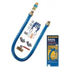 The Dormont Mfg 1675KIT-48 Moveable Gas Connector Kit is the best-selling package deal for strong, secure gas connections in the food service industry. This complete gas connector kit includes a 48 inch hose, a snap fast quick disconnect, a full port valve with two 90 degree elbows, and a coiled restraining cable with hardware, all of which come together to bring you more versatility and dependability in your kitchen. Equipping your caster-mounted equipment with the 1675KIT-48 allows you to easily move it for cleaning purposes without having to disconnect the gas each time. Furthermore, the restraining cable is an enhanced security feature for all of your caster-mounted equipment to ensure it stays in place at all times. The 1675KIT-48 includes a 48 inch hose with a three quarter inch inside diameter opening, and the hose features a woven stainless steel braid that is PVC coated to keep bacteria, mold and mildew from growing, in addition to a one snap disconnect for quick, efficient mobility. Invest in the 1675KIT-48 Dormont Gas Connection Kit and marry your gas-operated cooking equipment with the most dependable gas connection system on the market.