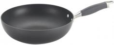 Deliciously reimagine the vast and varied foods and flavors of Asia, with the elegant, high-performing Anolon Advanced Hard-Anodized Nonstick 12-Inch Stir Fry. This Asian-style skillet features heavy-duty hard-anodized construction that provides the rapid, reliable heating needed for stir fry cooking. Restaurant-tested DuPont's Autograph 2 nonstick surface inside and out is ideal for easy cleanup, PFOA-free, and metal utensil safe, and delivers superior durability. The bowl-like pan shape makes it easier to toss and saute Napa cabbage with curry tofu, sriracha-marinated tiger shrimp and more. The stir fry handle features revolutionary Anolon SureGrip rubberized stainless steel design for a confident, soft grasp when moving the skillet around the kitchen. The handle is securely dual riveted for extra strength and oven safe to 400F, allowing home chefs to start a Singapore-style frittata on the stove and finish it in the oven. Along with the rest of the Anolon Advanced Cookware line, this stir fry skillet works well with the other items in all the Anolon Advanced collections.