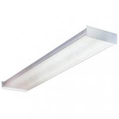 For applications that require the clean appearance of a low-profile, brightness controlled wraparound. Provides broad distribution of light for offices, schools and corridors. Features: Linear side prisms control brightness, pyramidal bottom prisms minimize lamp image. Diffuser hinges open from either side for easy maintenance. Full depth, white enamel end plates. Die-formed from code gauge cold-rolled steel. Channel cover snaps into place without the use of tools. Full end cap factory installed to reduce job site labor. Diffuser is extruded clear acrylic. Five-stage iron-phosphate pretreatment ensures superior paint adhesion and rust resistance. Finished with high-gloss, baked white enamel. Thermally protected, resetting, Class P, HPF, UL listed, CSA Certified ballast is standard. Specifications: Product Dimensions: 2.75"H x 14.19"W x 48"L Energy saving and electronic ballasts are sound rated A. Luminaire is suitable for damp locations. AWM, TFN or THHN wire used throughout, rated for required temperatures. For surface or stem mounting, individual or row installation. UL Listed (standard). Optional: CSA or cUL. Mexico NOM. 1-year limited warranty. Specifications subject to change without notice.