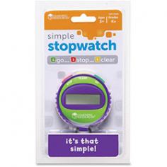 This stopwatch features an easy-to-use design that's perfect for use by both children and adults. Large display shows minutes; seconds and 1/100 seconds to provide an accurate way to measure time. Stopwatch is excellent for science investigations; timed math exercises; elapsed time tracking and more. Stopwatch is designed for children ages 5 and up.