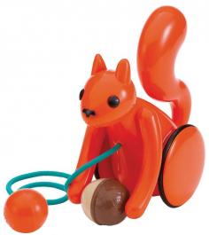 Kid O Nutty Squirrel Pull Toy Help pull this bushy-tailed squirrel to a delicious acorn lunch. Pull the string to hear its happy squeak and watch the appreciation with its wagging tail and its sweet large-eyed expression. Product Dimensions (inches): 15 (L) x 8 (W) x 8 (H)Age: 18 months and upABOUT KID O We believe children have the most fun when they're discovering new things. For them, playing is learning. That's why all Kid O products are thoughtfully designed with lots of opportunities to explore built right in. Our toys engage and stimulate children again and again with a rich variety of shapes, colors, and sizes - so the possibilities for open- ended, creative play are limitless. And when children's play is powered by their own imaginations, they develop skills they'll use for a lifetime. -Architect, mother and Kid O Founder, Lisa MaharRecommended Ages:1 and up