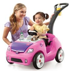 Travel in style with the newly designed Whisper Ride II Buggy in Pink. Store your toys under the hood, get in and fasten your seatbelt, honk your horn and off you go in this easy to transport design. Two cupholders for the child and one for mum or dad. Soft poly wheels provide a smooth quiet ride Handle folds under for easy transport and storage Storage under hood and seatbelt included Honking horn for riding fun Safety belt. Size H86.4, W48.3, D115.6cm. Weight 8.2kg. Minimal assembly. For ages 18 months and over. Manufacturer's 3 year guarantee. EAN: 0733538824298. WARNING(S): Only for domestic use.